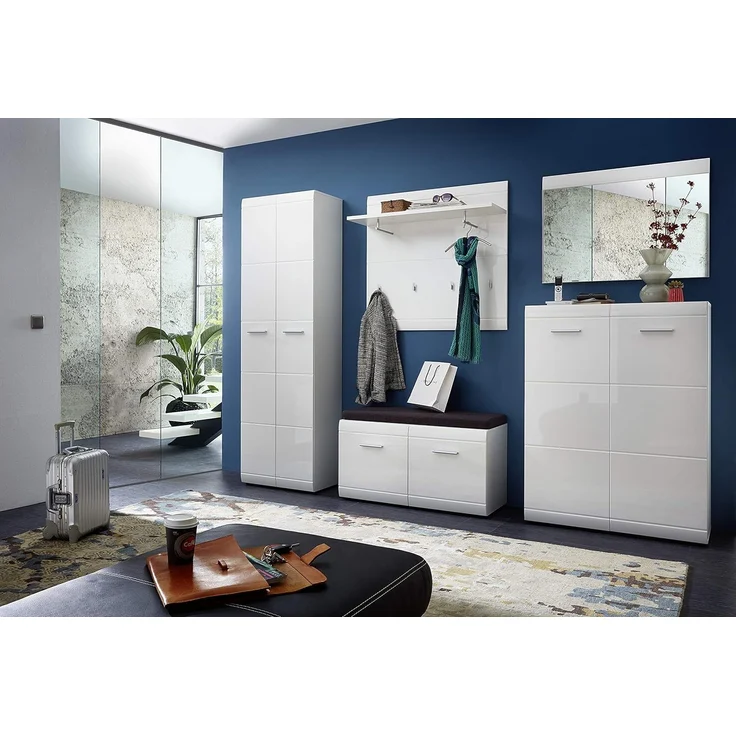 Garderobenschrank 3577 ADANA Schrank in weiß Hochglanz von Germania – Bild 2