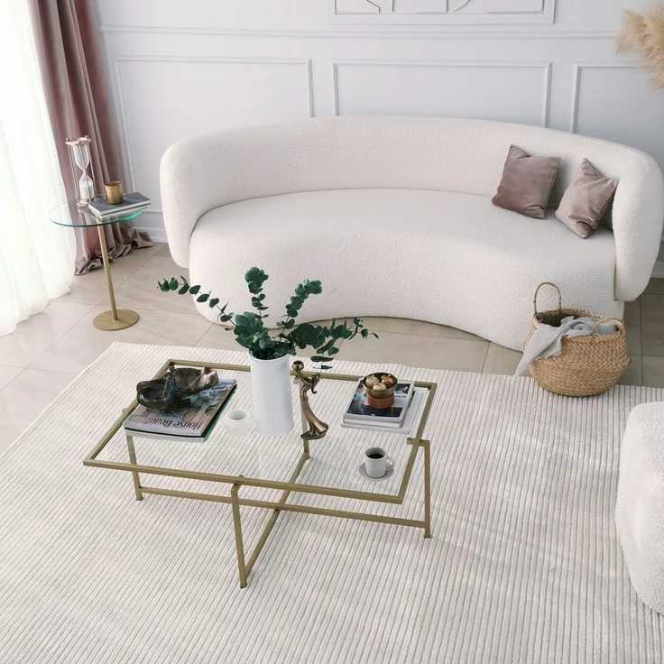 Skye Decor 'Sun S410' Couchtisch, Gold, 94 x 35 x 64 cm – Bild 6