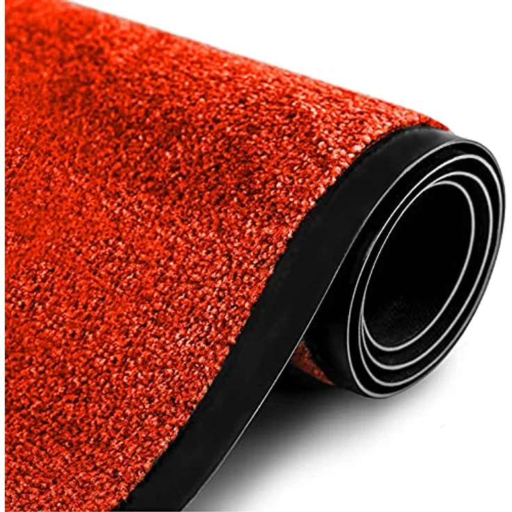 etm® Schmutzfangmatte - Fußmatte in vielen Größen - Türmatte Fußabstreifer für Haustür innen und außen (Rot, 90x600 cm) – Bild 3