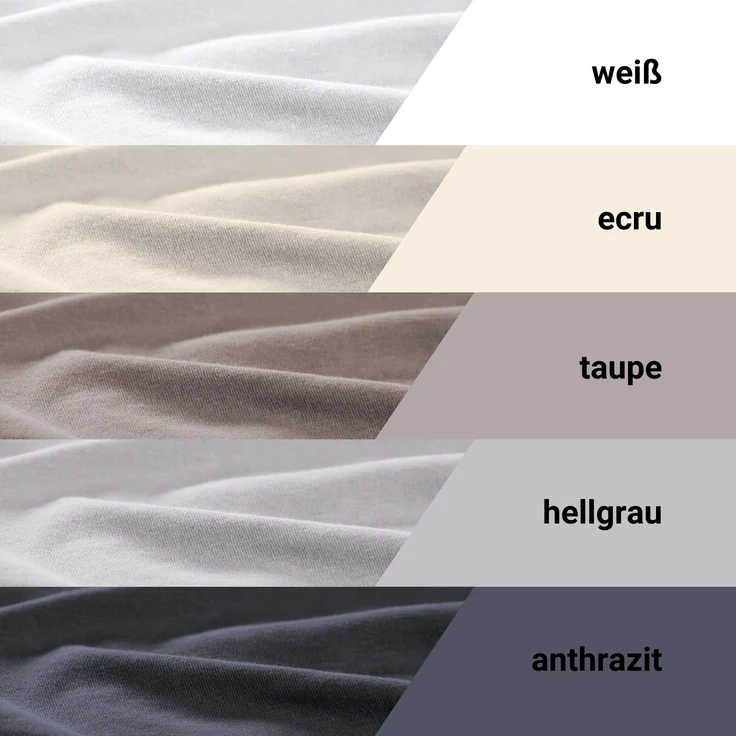 Traumhaft gut schlafen Jersey-Elasthan Spannbetttuch, verschiedene Farben und Größen, Farbe: Hellgrau, Größe: 90-100 cm x 200 cm – Bild 5