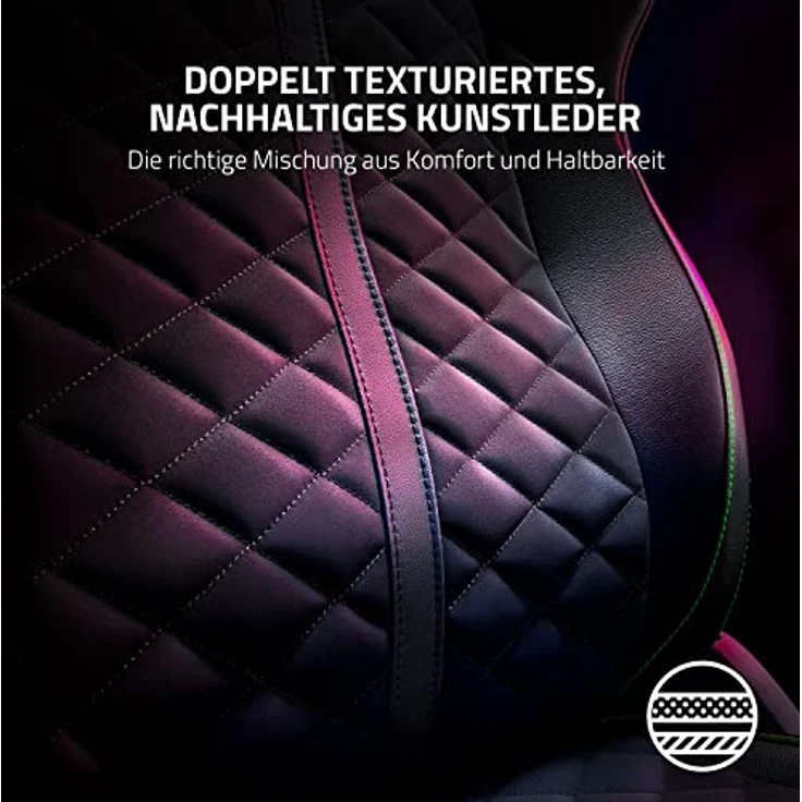 Razer Enki - Stuhl - Armlehnen - T-förmig - Neigen - Drehgelenk - hochdichter Polyurethan-Formschaum, Elastomer-Polyurethan (EPU) – Bild 10