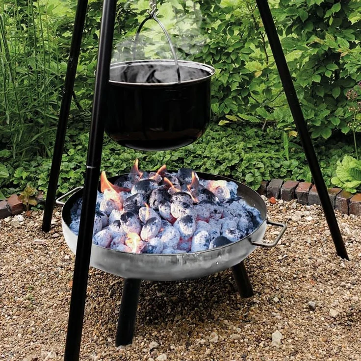Multi-Grillset Feuerschale Grillrost Kochtopf 15L Fischfilethalter Kesselgulasch – Bild 3