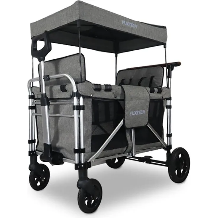 FUXTEC 'FX-CTXL900' Klappbollerwagen 4-Sitzer XL Luxus in Grau Melange