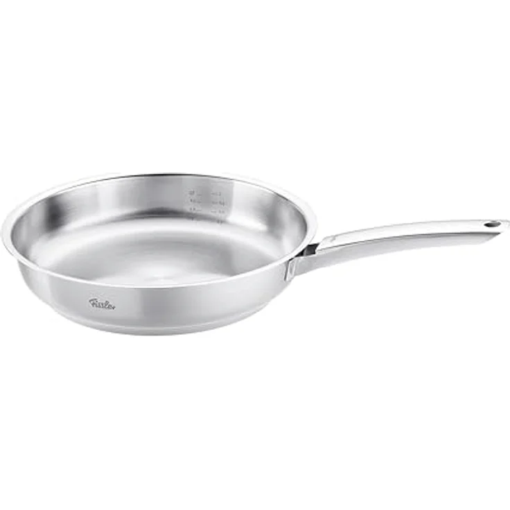 Fissler Pure Collection Edelstahl-Pfanne (Ø 28 cm) unbeschichtete Stielpfanne, Innenskalierung, 10 Jahre Garantie – Induktion, Silber – Bild 3