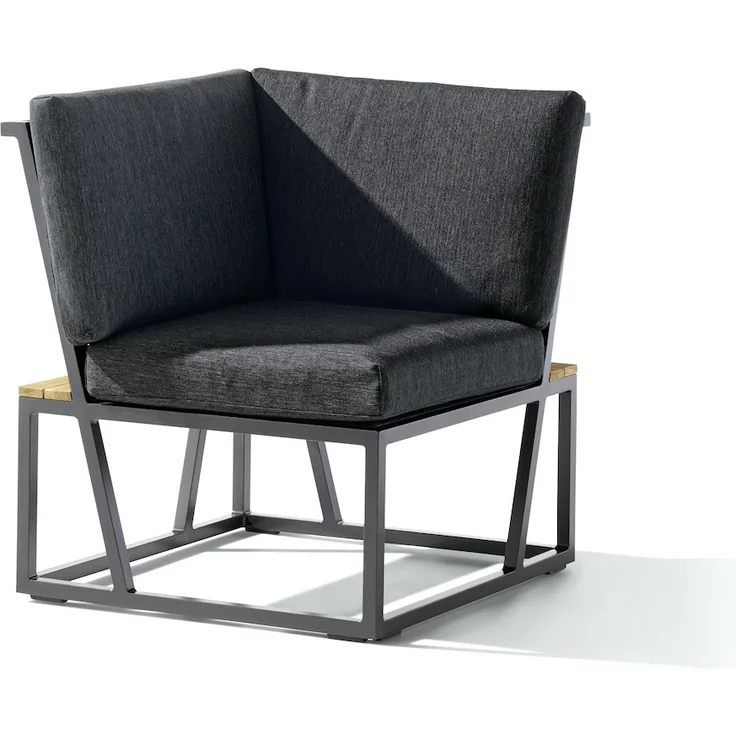 Sieger Havanna Eckteil Eckteil für Loungegruppe, Aluminium Eisengrau, 73 x 78,5 x 73