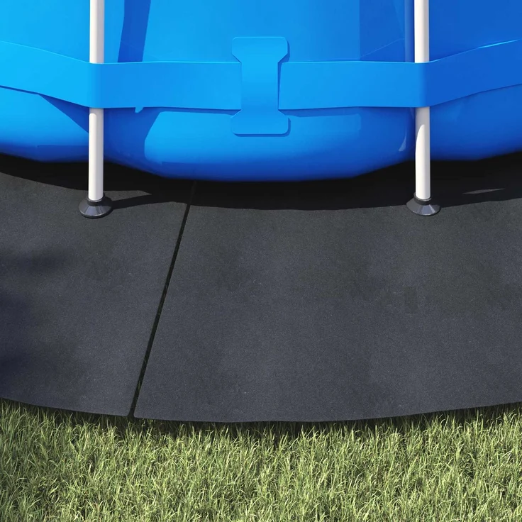 vidaXL Bodenfolie für Pools Ø 458 cm (1 mm) Rund Vliesstoff Schwarz 42009108 – Bild 4