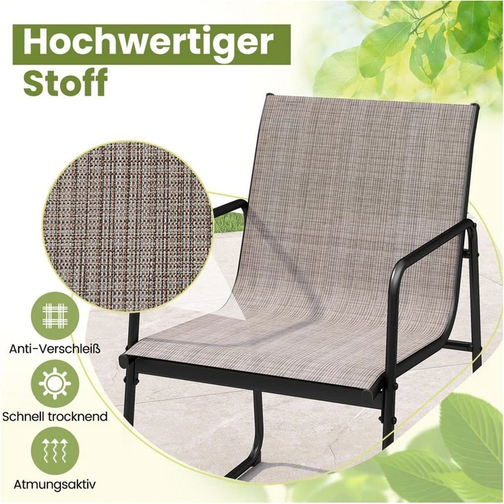 KOMFOTTEU Gartenlounge-Set, Gartenmöbel Set Balkonset Bistroset – Bild 3