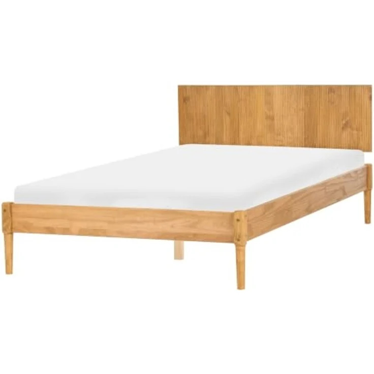 Schlafzimmer Set Kiefernholz AMBAZAC 140 x 200 cm Hellbraun – Bild 4