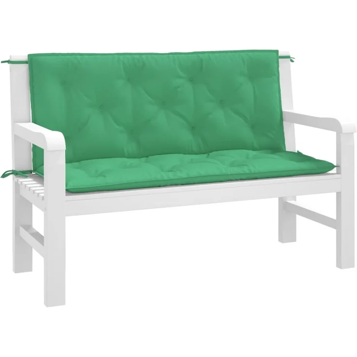 vidaXL Gartenbank-Auflagen 2 Stk. Grün 120x50x7 cm Oxford-Gewebe 361683 – Bild 2