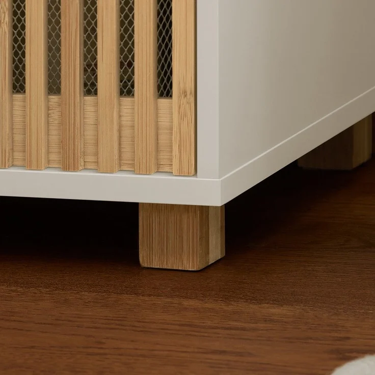 SoBuy BZR127-W Badezimmer-Hochschrank, MDF, Lackiert, Weiß, 30 x 145 x 30 cm – Bild 8