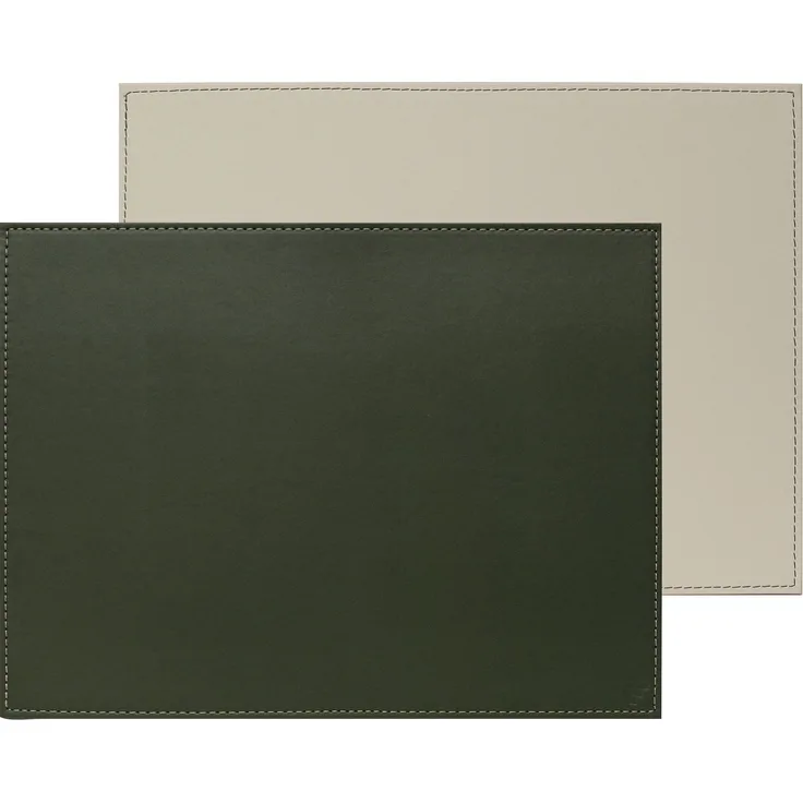 Freeform Duo Platz-Set 40x30 cm Olivegrün / Elfenbein