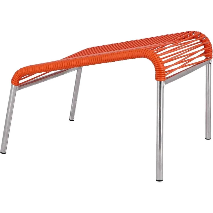 Fußhocker Outdoor Fiam Mya Lounge Spaghetti aus Aluminium orange – Bild 2