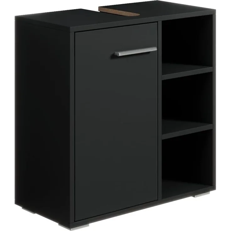 Badezimmer Badmöbel Neptunes Schwarz - Unterschrank Badmöbelset