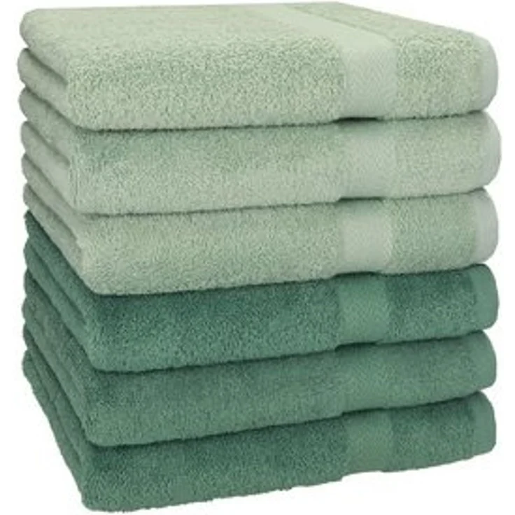 Betz Handtücher 6 Stück Handtuch Set 50 x 100 cm Premium Farbe heugrün/tannengrün, 100% Baumwolle (Set, 6-St) – Bild 6