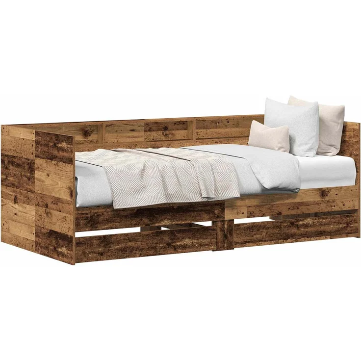 vidaXL Tagesbett mit Schubladen Altholz 90 x 190 cm Holzwerkstoff 3334002 – Bild 2