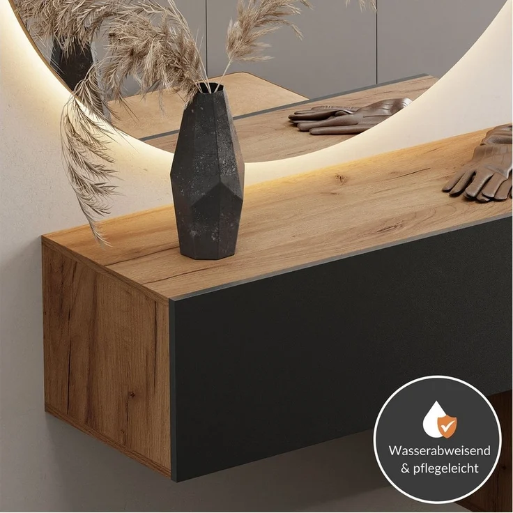 Planetmöbel Garderoben-Set Garderobenschrank Flur 140 cm, verschiedene Farben, (Garderobenschrank, Wandgarderobe hängend oder stehend), in verschiedenen Farben – Bild 2