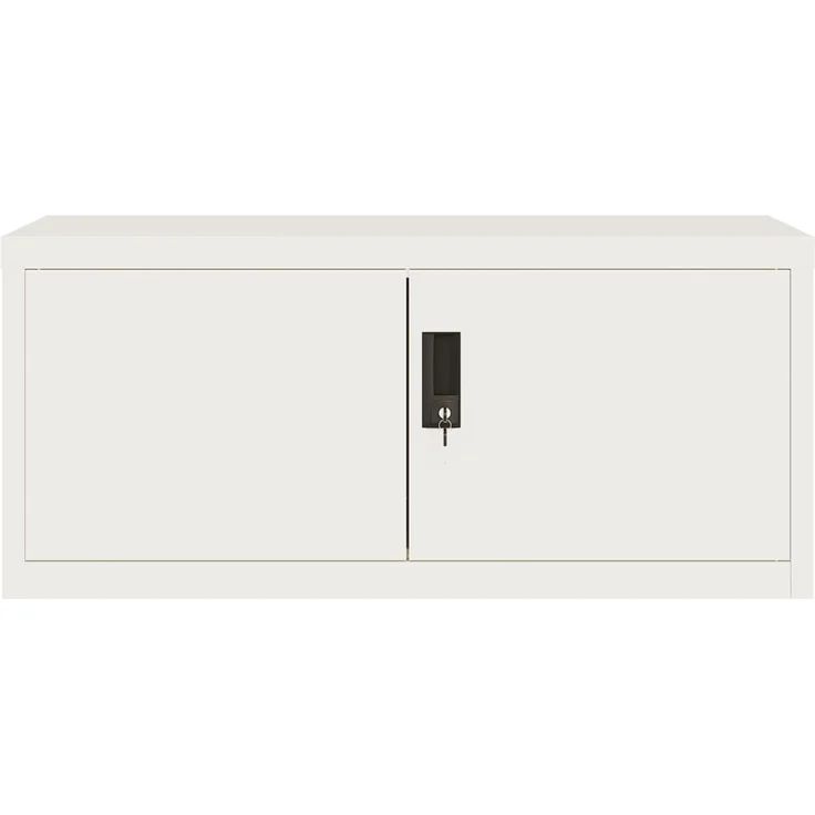 vidaXL Aktenschrank Weiß 90x40x240 cm Stahl 3188315 – Bild 3