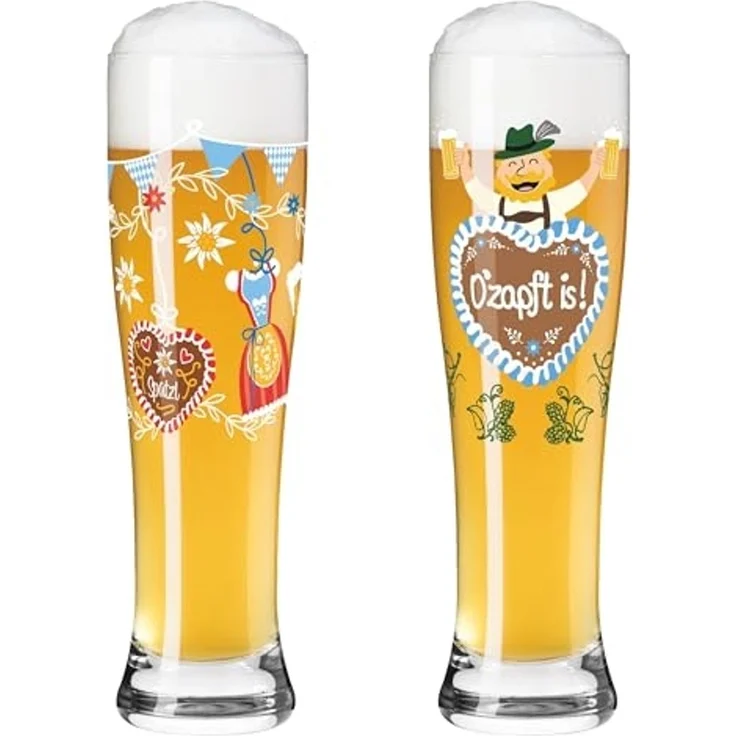 Ritzenhoff Bierglas Ritzenhoff Brauchzeit Weizen 2er-Set F26, Kristallglas – Bild 2