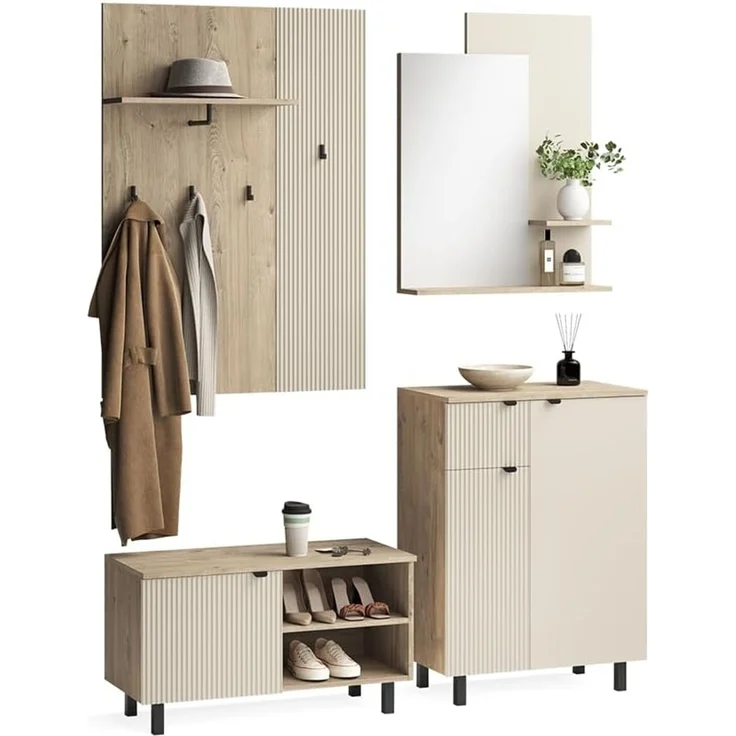 Garderobe Puerto Eiche/Cashmere 69x95 cm 4-er Set Vicco – Bild 6