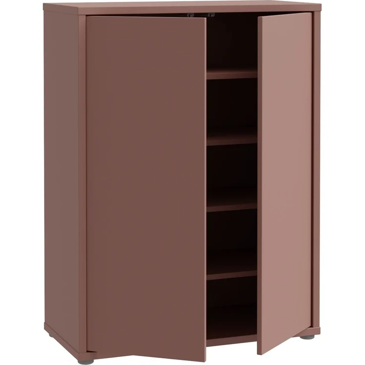 Schuhkommode >ALICE SPRINGS< 4 Böden, push to open, in Terrakotta - 74,5x99,1x34,9cm (BxHxT) – Bild 5