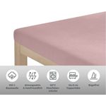 OTTO home Spannbettlaken Physalis Topper COMFORT, Jersey, Gummizug: rundum, (1 Stück), Baumwolle, Matratzen bis 10 cm Höhe, Bettlaken, Spannbetttuch, Laken