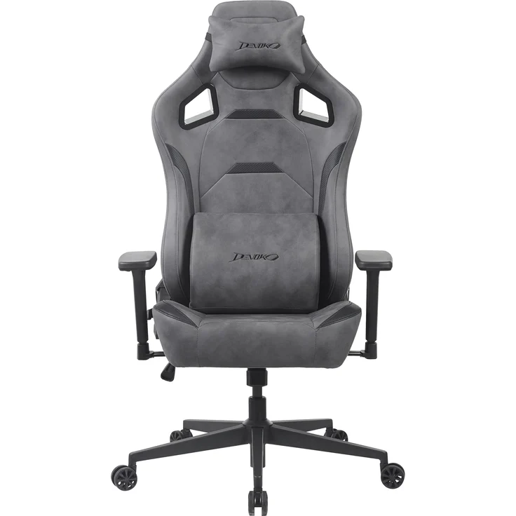 JUMMICO Gaming Stuhl mit 3D Verstellbare Armlehnen, Schreibtischstuhl mit Massagefunktion, Bürostuhl Ergonomisch 90-135° Verstellbarer, 180kg, Anthrazitgrau