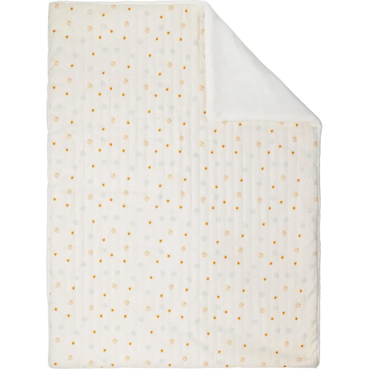 Nattou Kuscheldecke aus Baumwolle und Polyester, 75x100 cm, Felix und Leo, Weiß