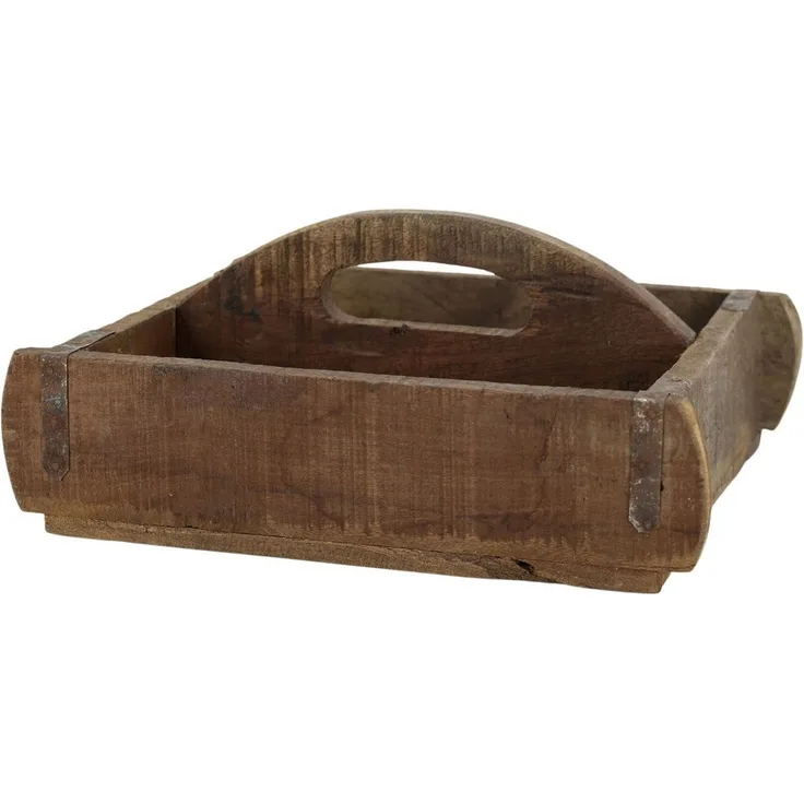 Chic Antique - Holzkiste 2 Fächer Holzkorb Kiste Korb Kasten Holz Griff 41083900