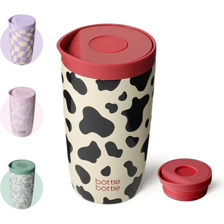 BOTTLE BOTTLE Thermobecher 350ml für Kaffee oder Tee, auslaufsicher, Easy Quick-Press-Verschluss, 1-tlg, Edelstahl, Isolierbecher Travel Mug Classic Grande