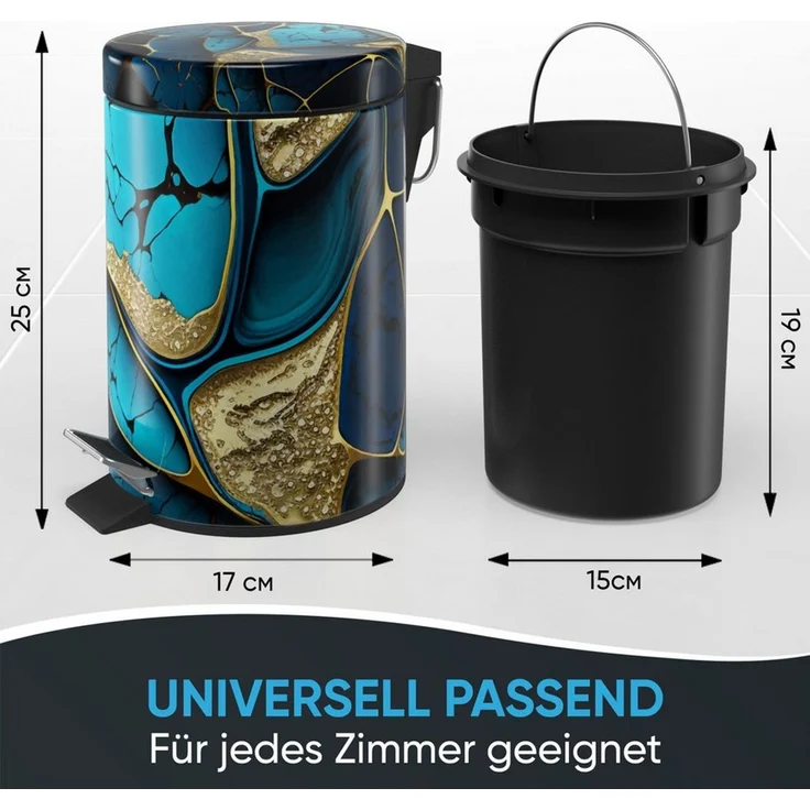 Sanilo Kosmetikeimer mit Motiv, viele schöne Bad Mülleimer zur Auswahl, 3 Liter, Abfalleimer mit Absenkautomatik & Innenbehälter – Bild 3