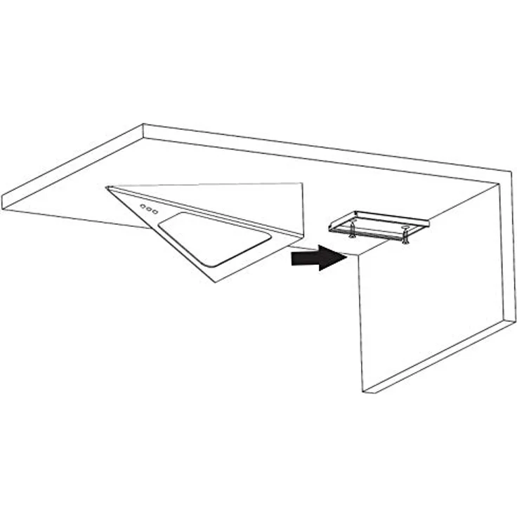 kalb LED Unterbauleuchten Dreieck, Sensor gesteuerte Dimmer Einbaustrahler aus Edelstahl gebürstet, 3er Set warmweiß 3000K, 350 Lumen, 3 Watt – Bild 4
