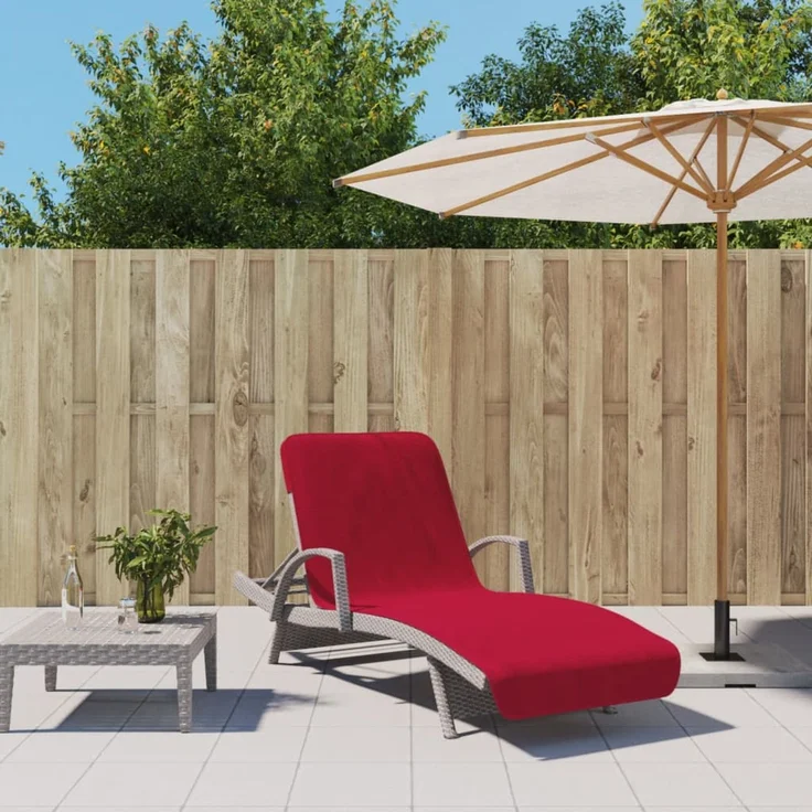 vidaXL Strandtücher 2 Stk. Burgunder 75x200 cm Stoff 400 GSM 362676 – Bild 1