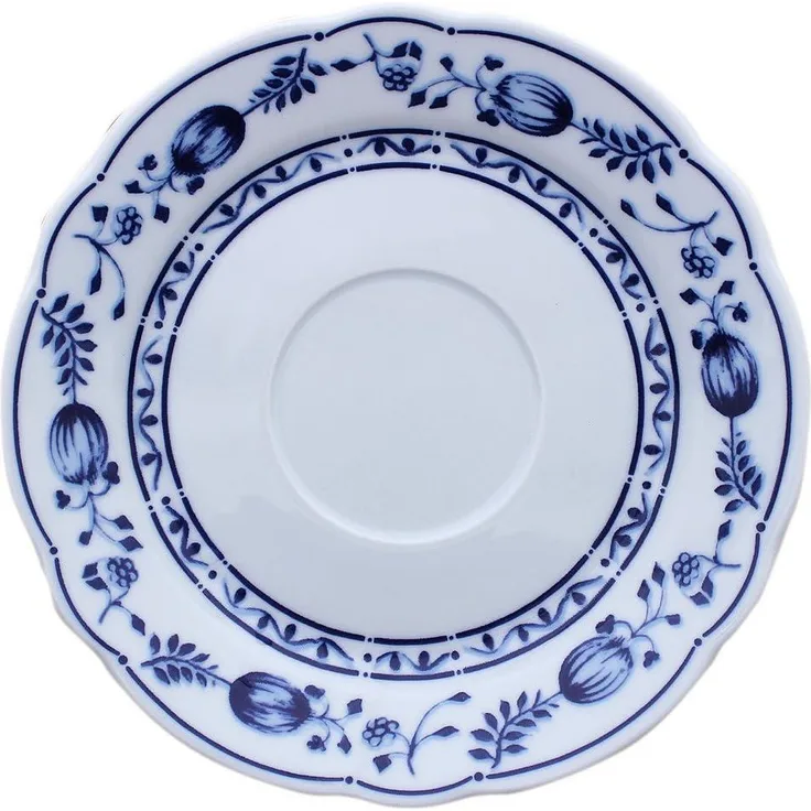 Eschenbach Porzellan Group Romantika Untertassenn 16,5 cm Porzellan, Zwiebelmuster, 1 x 1 x 1 cm