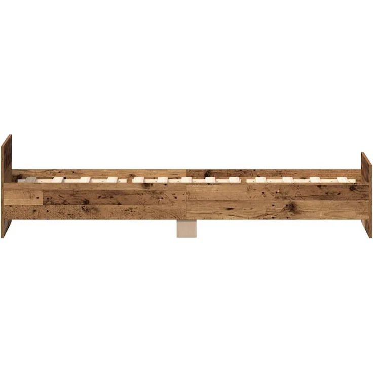 vidaXL Bettgestell ohne Matratze Altholz-Optik 90x200cm Holzwerkstoff 857474 – Bild 7