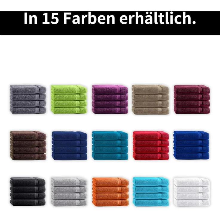 Hometex Premium Textiles Handtuch in Premium Qualität 500 g/m², Feinster Frottier-Stoff 100% Baumwolle, 2x Duschtuch + 4x Handtuch, weich, saugfähig, extra schwer & flauschig – Bild 6