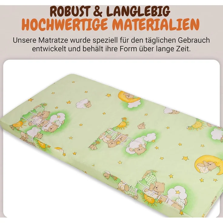 Kindermatratze, Best for Kids, 6 cm hoch, (Set), 60x120 cm, Bezug aus Baumwolle, Hergestellt in der EU – Bild 5