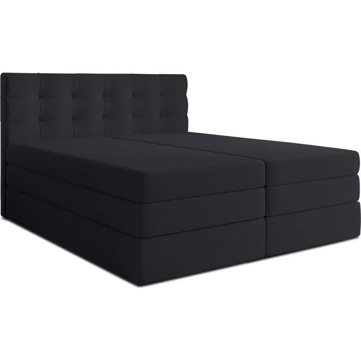 AX LIVING Finike Bett 160x200 cm mit Topper, Boxspring, Schwarz – Bild 5