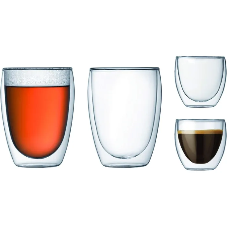 Bodum Pavina 4tlg. Gläser-Set 0,35/0,08 liter doppelwandig isoliert