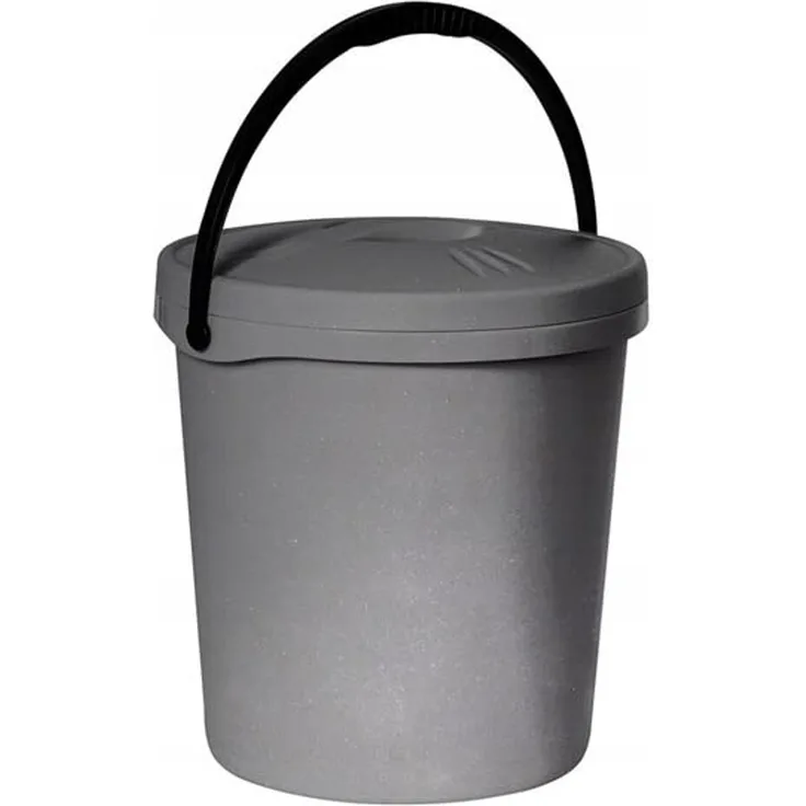 Plast Team Eimer mit Deckel 16 L grau