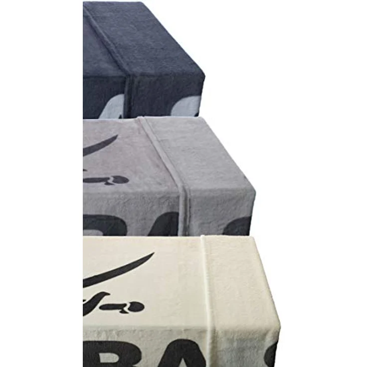 Sansibar 'Sylt' Wohndecke, 100 % hochwertiges Polyester dunkelgrau / schwarz, 150 x 200 cm – Bild 7