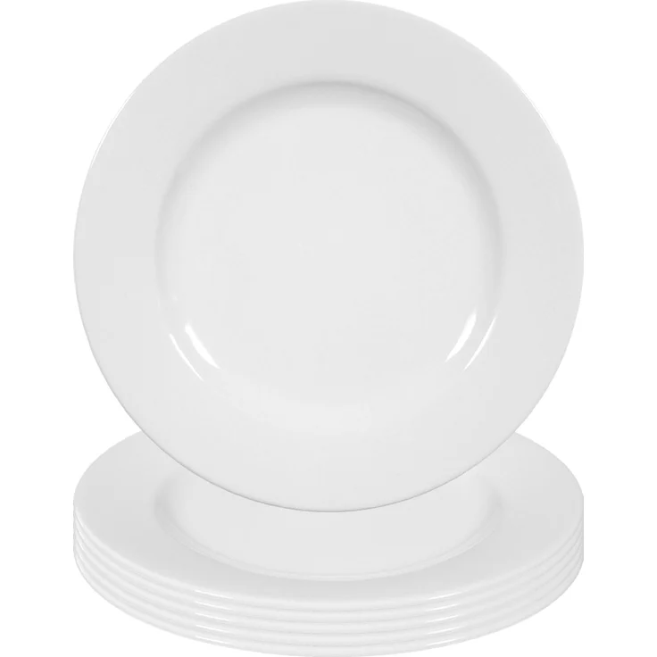 Seltmann Weiden Rondo/Liane Weiß Brotteller ø 17,1 cm 6er Set – Bild 1