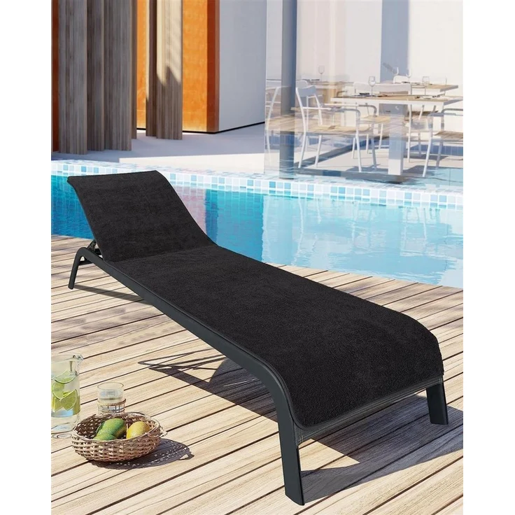 Laynenburg Liegenauflage Frottee Schonbezug aus 100% Baumwolle für Gartenliege, (2 St), Sonnenliege - Liegenbezug mit Umschlag für Standliege in 75x200 cm