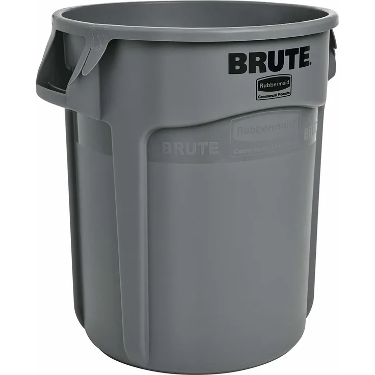 Rubbermaid FG261000GRAY-001 Brute Round Container, 37. 9 L, Grey