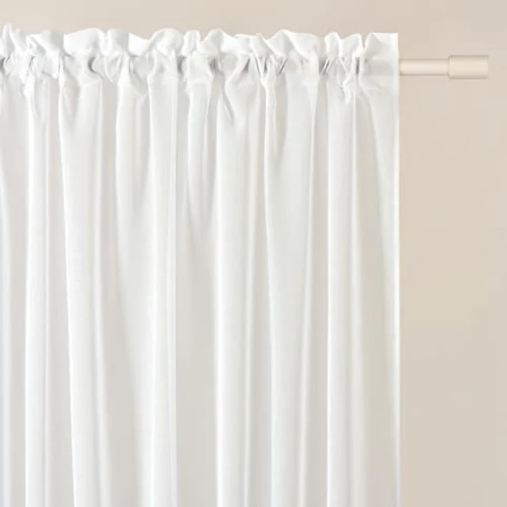 ROOM99 Gardine mit Kräuselband Novelia 140 x 270 cm Breite x Höhe Wohnzimmer Transparent Modern Vorhang Schal Wohnzimmer Schlafzimmer für Schienensystem Weiß glatt, 1 Stück – Bild 3