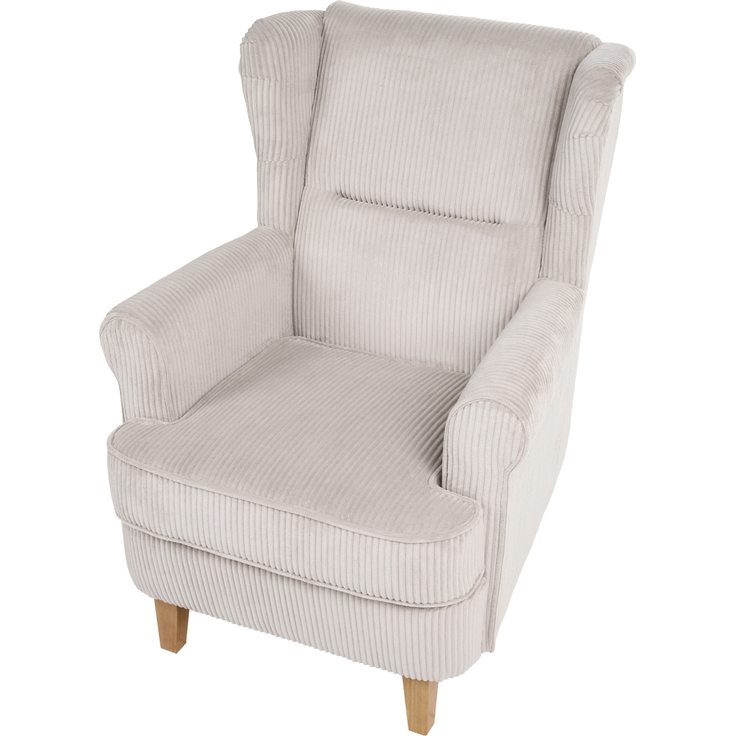 Ohrensessel ABSON Cord Beige – Bild 7