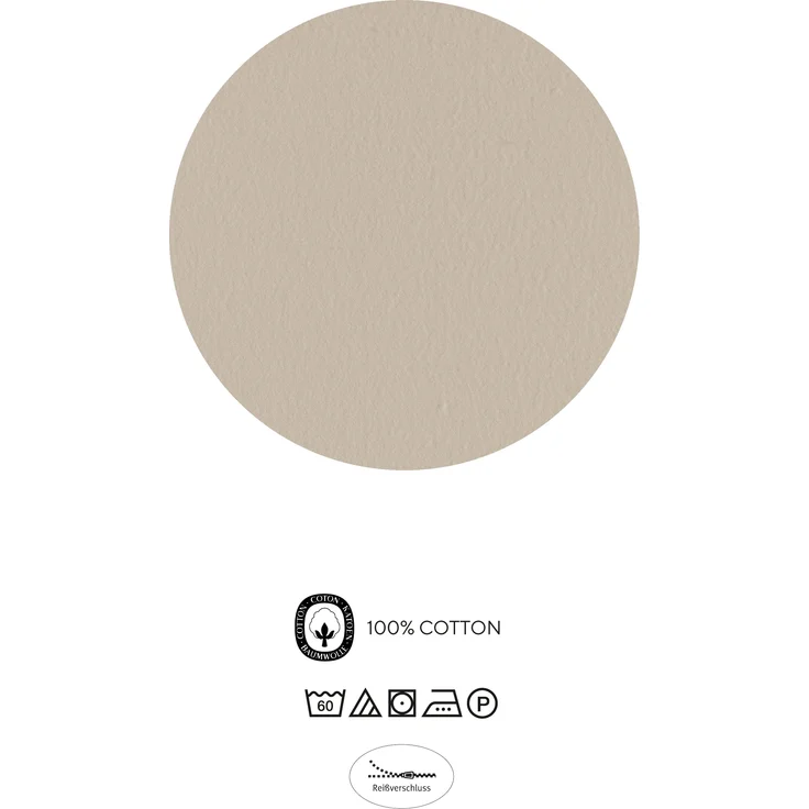 biberna Feinbiber Bettwäsche WASCHBAER, taupe, 1x 135x200 cm + 1x 80x80 cm – Bild 5