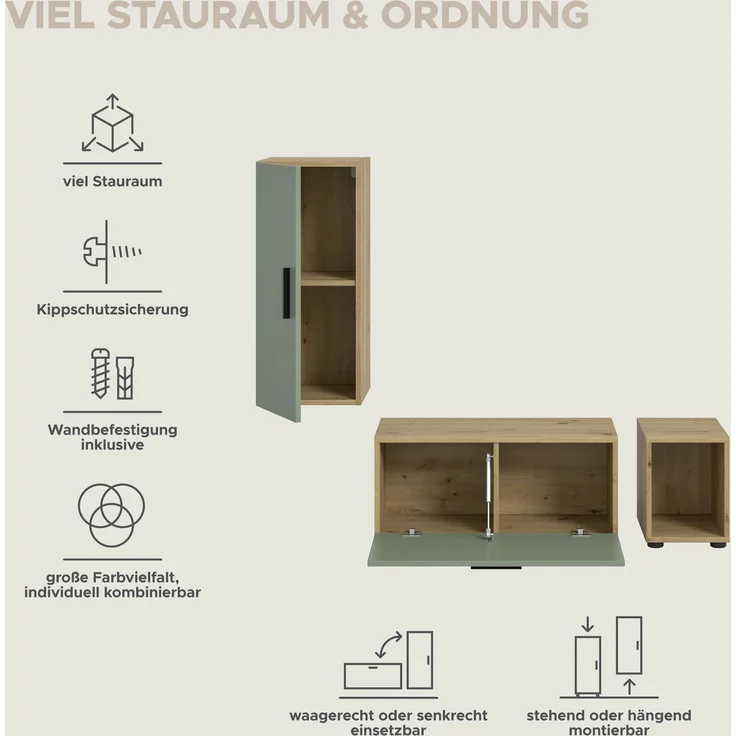The One Wohnwand in Smoke Green Nachbildung – Bild 8