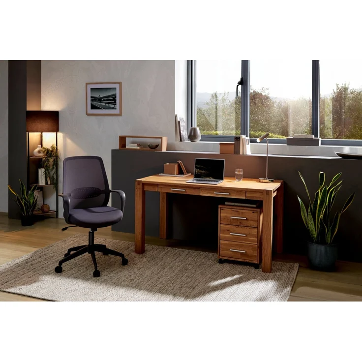 XORA 'CALVIN' Drehstuhl mit Netzrücken, Stoff grau, 58 x 105.5 x 59 cm, höhenverstellbar und bis 140 kg belastbar – Bild 7