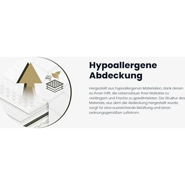 Matratzenschutzbezug Matratzenbezug KingBEZUG 90 x 200 x 12 cm Ersatz Bezug KingMatratzen – Bild 6