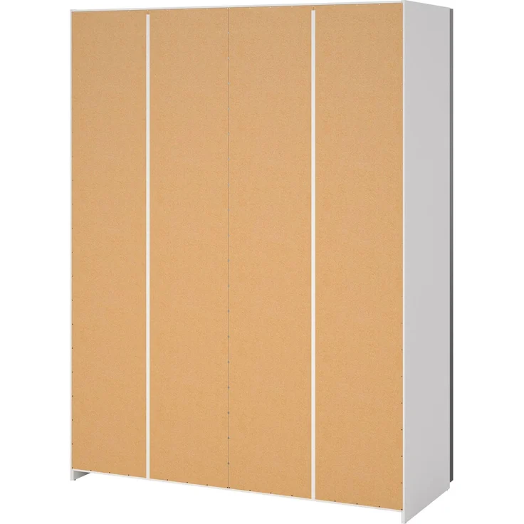 Dmora Kleiderschrank 2 Türen Maurice, Schlafzimmermöbel, Schrank, Garderobe, 150x61 h200 cm, Weiß und Grau – Bild 8
